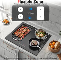 Karinear 4 zónás beépíthető indukciós főzőlap 60 cm Flex Zone csúszkával 5