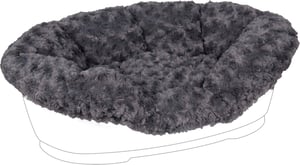 Navlaka za krevet za pse Karlie Flamingo Cuddly za košaru Domus 80 cm - siva
