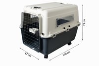 Prepravný box do lietadla Karlie Nomad XXL pre psov – 100 x 67 x 75 cm, do 50 kg, vhodný na leteckú prepravu 8