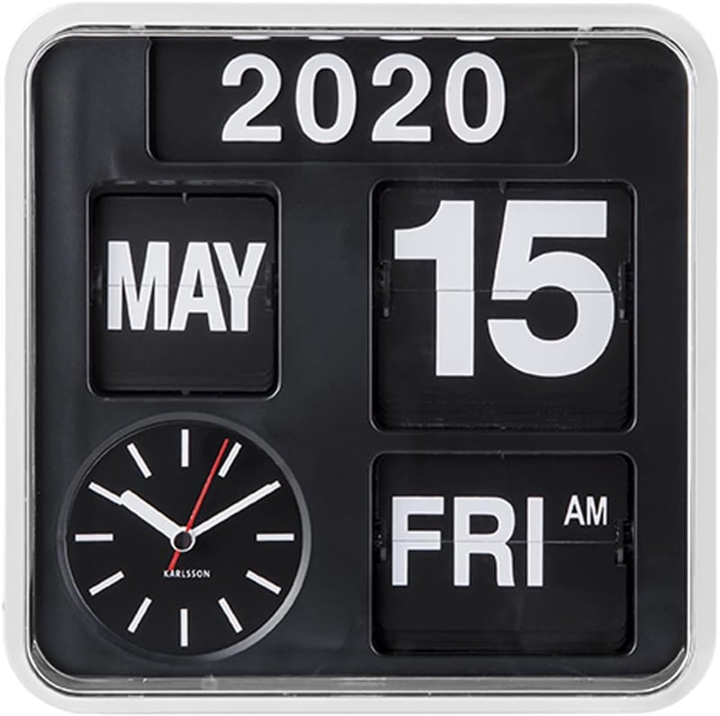 Karlsson Flip Calendar Falióra Fehér Mini Flip Naptáras - White