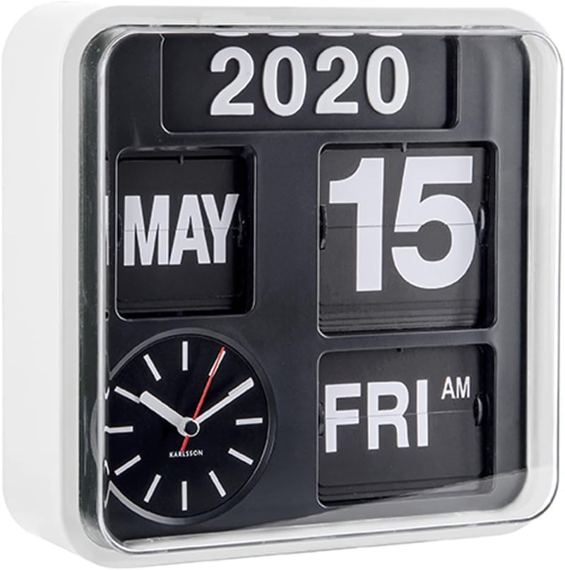 Karlsson Flip Calendar Falióra Fehér Mini Flip Naptáras - White