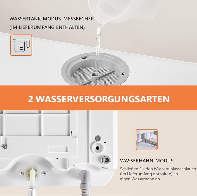 Karlxtom TDQR03A mini mosogatógép 6 program asztali freestanding