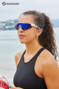 Karsaer B7053 polarizirane sportske sunčane naočale TR90 - crveni okvir 2