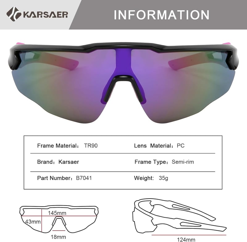 Karsaer Polarizált Sportolási Napszemüveg Kerékpár Motorkerékpár Baseball Fiataloknak