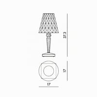 Lampă de masă Kartell Big Battery - Transparentă ca cristalul, cu alimentare directă 4