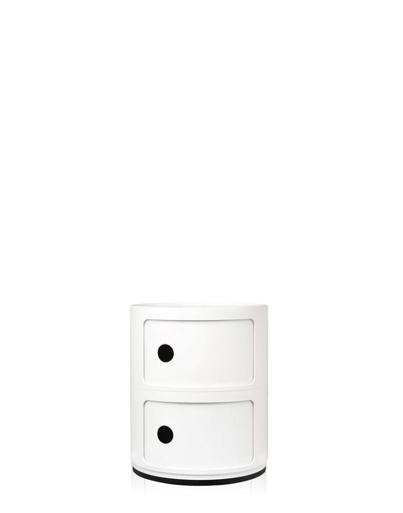 Kartell Componibili úložný diel, 2 segmenty, okrúhly – biely – Ø 32 × 40 cm
