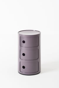 Dulap de depozitare rotund Kartell Componibili cu 3 elemente - Violet, bază rotundă 4
