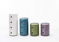 Dulap de depozitare rotund Kartell Componibili cu 3 elemente - Violet, bază rotundă 6