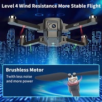 karuisrc K610 GPS Drón 4K Kamerával - Összecsukható Quadcopter Kezdőknek, Kefe Nélküli Motor, 5G WiFi, Automatikus Visszatérés, 2 Akkumuláto 7