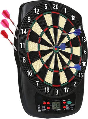 Kasadin Elektronikus Darts Tábla 32 Játék 590 Variáció Hangeffektussal LCD Kijelzővel