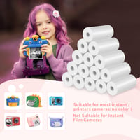 Termopapier Kasanni pre detské instantné fotoaparáty, 15 kotúčov bieleho termopapiera, 57 mm x 500 mm, na fotografie, nálepky a scrapbooking 5