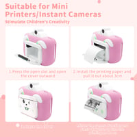 Termopapier Kasanni pre detské instantné fotoaparáty, 15 kotúčov bieleho termopapiera, 57 mm x 500 mm, na fotografie, nálepky a scrapbooking 4