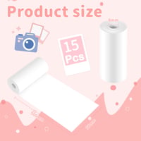Termopapier Kasanni pre detské instantné fotoaparáty, 15 kotúčov bieleho termopapiera, 57 mm x 500 mm, na fotografie, nálepky a scrapbooking 2