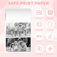 Termopapier Kasanni pre detské instantné fotoaparáty, 15 kotúčov bieleho termopapiera, 57 mm x 500 mm, na fotografie, nálepky a scrapbooking 6