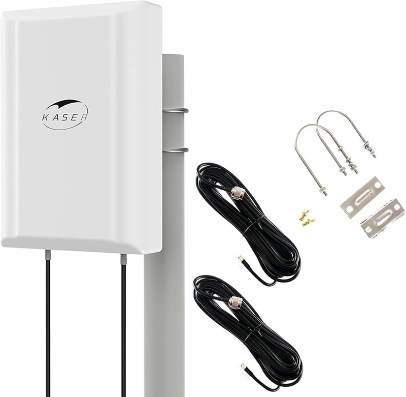 KASER 4G LTE 5G Kültéri MIMO Antenna 12dBi Erősítés TS9 Adapter 10m Kábellel