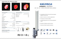 KASER 4G LTE Kültéri Antenna MIMO 698-2700 MHz SMA CRC9 TS9 12 dBi 15 km 2