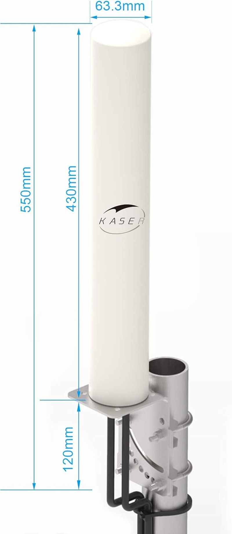 KASER 4G LTE Kültéri Antenna MIMO 698-2700 MHz SMA CRC9 TS9 12 dBi 15 km