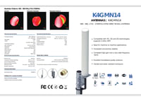 KASER K4GMN14 4G LTE MIMO vanjska antena 698-2700 MHz, 12 dBi, SMA/CRC9/TS9, 2x10 m kabel 2