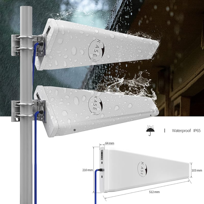 Kaser LPDA 5G/4G LTE Mimo Antenna 12dBi TS9 Adapter 10m Kábellel