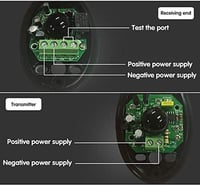 Kaser Univerzális Fotocella Pár Garázskapuhoz - Infravörös Biztonsági Fénysorompó 15m Hatótávolsággal 12V/24V AC/DC Relé Kimenettel 4