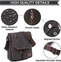 Kasgo férfi vászon válltáska vízálló messenger crossbody 4