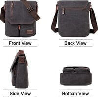 Kasgo férfi vászon válltáska vízálló messenger crossbody 7
