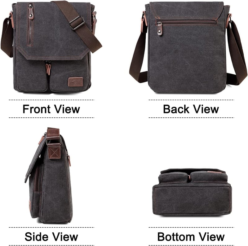 Kasgo férfi vászon válltáska vízálló messenger crossbody