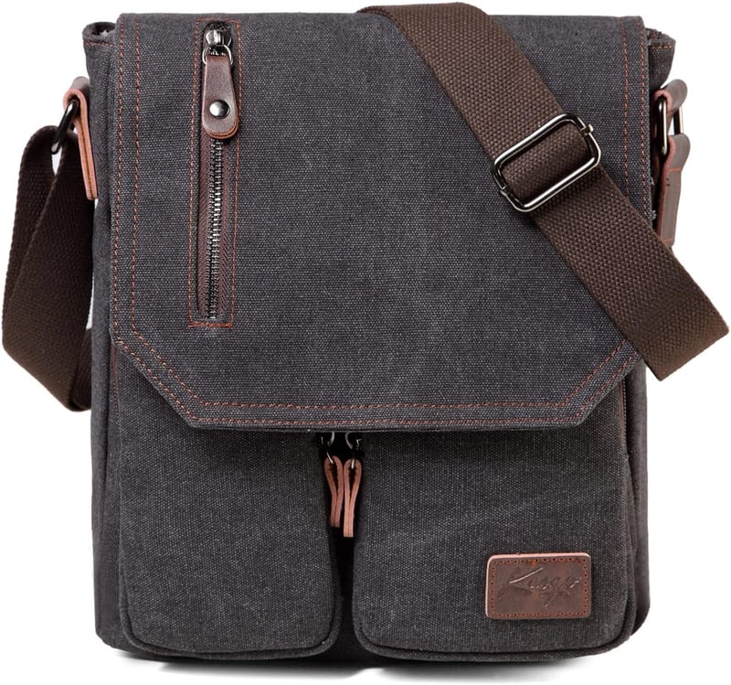 Kasgo férfi vászon válltáska vízálló messenger crossbody
