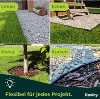 Kasky Műanyag Kerti Szegély 2,14m - Kalapáccsal Rögzíthető Virágágy Határ 3