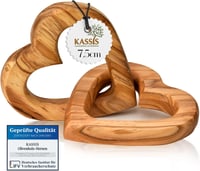 KASSIS Olívafa Összefonódó Szívek - Kézzel Készített Dekoráció Egyedi Mintázattal - Tökéletes Ajándék Esküvőre, Valentin-napra, Évfordulóra 1
