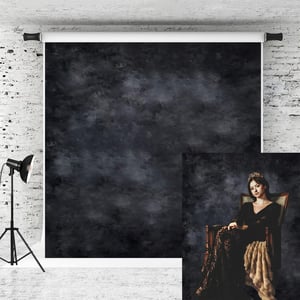 Kate apstraktna portretna foto-pozadina, plavo-crna - 1,5x2,2 m