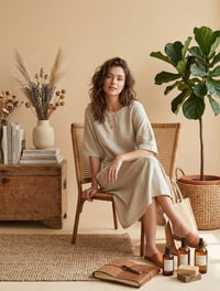 Fundal Foto Kate, Culoare Crem, 2,4x3m - Material Textil Moale, Uni, pentru Fotografie Nou-născuți 4