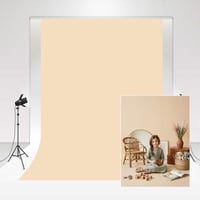 Fundal Foto Kate, Culoare Crem, 2,4x3m - Material Textil Moale, Uni, pentru Fotografie Nou-născuți 1