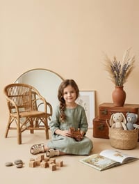 Fundal Foto Kate, Culoare Crem, 2,4x3m - Material Textil Moale, Uni, pentru Fotografie Nou-născuți 2