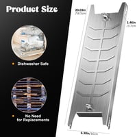Placă pentru somon la flacără KATLKIU din oțel inoxidabil – cu suport reglabil 59x16 cm, pentru grătar de pește și carne – inoxidabilă, termorezistentă, reutilizabilă, pentru BBQ și foc de tabără 2