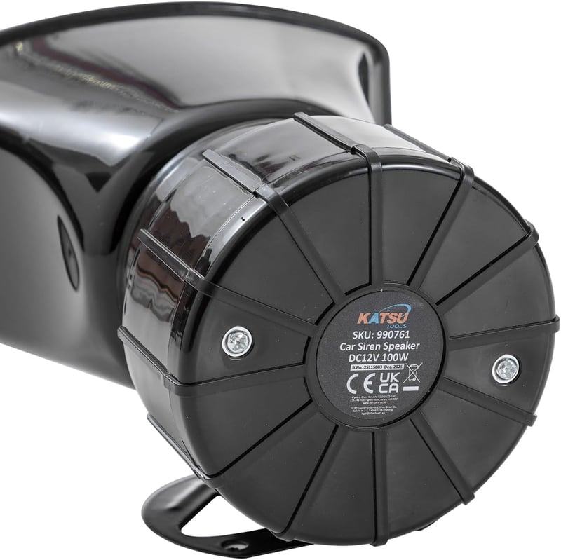 KATSU 7 hangos autó sziréna 12V 100W mikrofon funkcióval tűzoltó mentő hangok