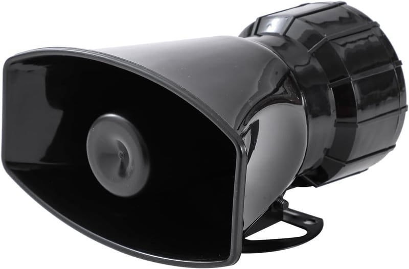 KATSU 7 hangos autó sziréna 12V 100W mikrofon funkcióval tűzoltó mentő hangok
