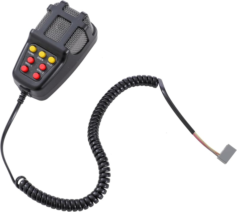 KATSU 7 hangos autó sziréna 12V 100W mikrofon funkcióval tűzoltó mentő hangok
