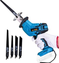 KATSU FIT-BAT 21V Akkumulátoros Orrfűrész, 4 Fűrészlappal, 0-3000 SPM Változtatható Sebesség, Fém, Fa, PVC és Ágvágáshoz, Kefe Nélküli Motor 1