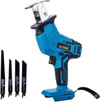 KATSU FIT-BAT 21V Akkumulátoros Orrfűrész, 4 Fűrészlappal, 0-3000 SPM Változtatható Sebesség, Fém, Fa, PVC és Ágvágáshoz, Kefe Nélküli Motor 3