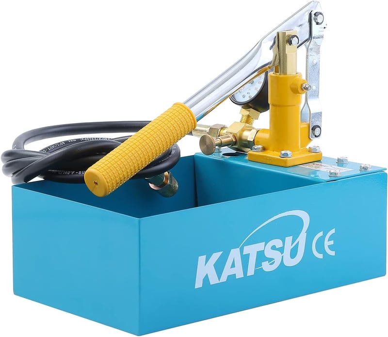 Pompă de testare a presiunii pentru instalații sanitare KATSU Tools 318927 - Instrument de testare a scurgerilor pentru sisteme de încălzire, pentru instalatori