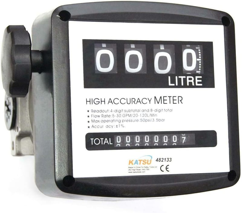 KATSU Tools 4 digitális Diesel üzemanyag áramlásmérő 3.5 bar pontosság
