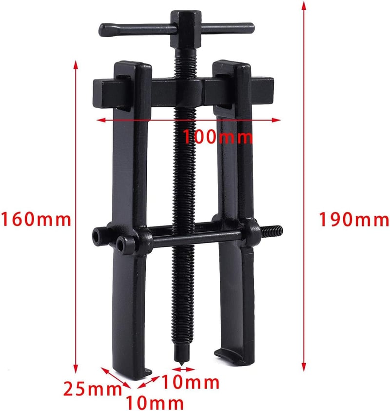 KATSU Tools 8 Colos Kétpofás Csapágylehúzó (70x120mm) - Vékony Karmú Szénacél Szerszám Autó, Motor és Kerékpár Javításhoz