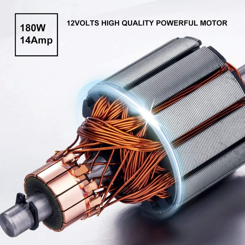 KATSU Tools Autós Légkompresszor 120 PSI 12V LED Világítással - Professzionális Hordozható Gumiabroncs Pumpa Autókhoz, Teherautókhoz, Felfúj