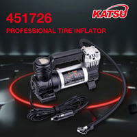 KATSU Tools Autós Légkompresszor 120 PSI 12V LED Világítással - Professzionális Hordozható Gumiabroncs Pumpa Autókhoz, Teherautókhoz, Felfúj 2