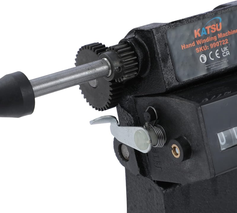 KATSU Tools Kézi Tekercselő Gép Mechanikus Számlálóval - Transzformátor Tekercs Készítő Audio Rendszerekhez, Elektronikai Projektekhez, 9907
