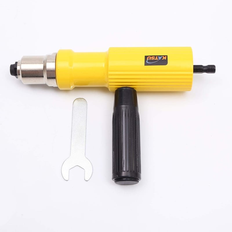 KATSU Tools vak szegecs adapter szegecselő adapter fúrógéphez, elektromos szegecsnyomó, 3.2 4.0 4.8 mm
