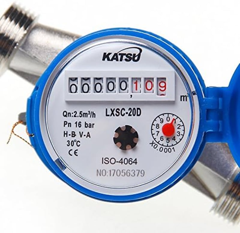KATSU Tools vízáramlás mérő 20 mm réz vízóra