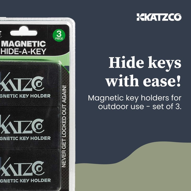 Katzco mágneses kulcstartó doboz - 3,2x7cm autó és otthon tároláshoz