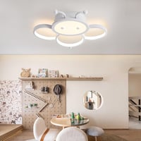 KAUCQI 40 cm méh mintás LED mennyezeti lámpa gyerekszobába távirányítós fényerőszabályzós éjszakai fény 3000-6000K 9